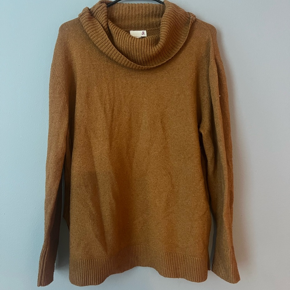 Medium Brown Cowl Neck Sweater